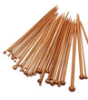 Bamboo 35cm knitting needles 2mm to 10mm smooth and easy to knit with .