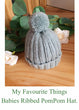 Copy of Baby Ribbed Pom Pom Hat Pattern(0-3 and 6-12 Months) Pdf